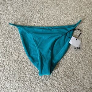 Jade Swim Bare Minimum Bikini Bottom Size Medium Aqua Sheen